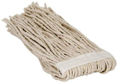 PRO-SOURCE - 1-1/4" White Head Band, X-Small Cotton Cut End Mop Head - 4 Ply, Clamp Jaw Connection, Use for Stripping/Finishing - Strong Tooling