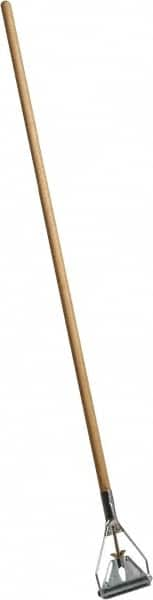 PRO-SOURCE - 54" Wood Quick Connect Mop Handle - Metal Connector, Use with Wet Mops - Strong Tooling