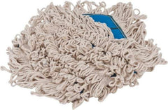 PRO-SOURCE - 18" Long x 5" Wide Yarn Blend Dust Mop Head - Snap-On, Blue, Looped Head, Launderable - Strong Tooling