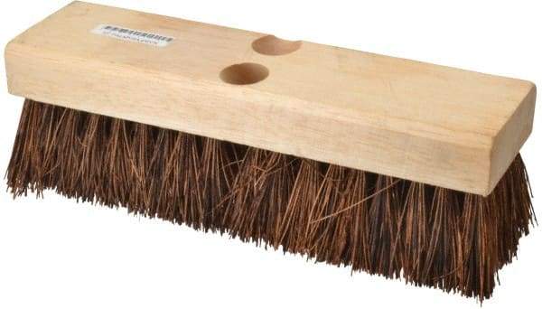 PRO-SOURCE - 2" Bristle Length, Palmyra Scrub Brush - 10" OAL, Tapered Handle, Hardwood Block - Strong Tooling