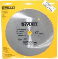 DeWALT - 7-1/4" Diam, 5/8" Arbor Hole Diam, 140 Tooth Wet & Dry Cut Saw Blade - Steel, Smooth Action, Standard Round Arbor - Strong Tooling