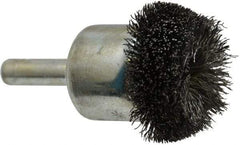 Anderson - 1-1/4" Brush Diam, Crimped, Flared End Brush - 1/4" Diam Shank, 20,000 Max RPM - Strong Tooling