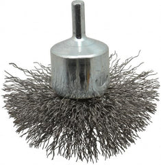 Anderson - 3" Brush Diam, Crimped, Flared End Brush - 1/4" Diam Shank, 16,000 Max RPM - Strong Tooling