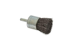 Anderson - 1" Brush Diam, Crimped, End Brush - 1/4" Diam Shank, 22,000 Max RPM - Strong Tooling