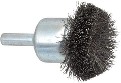 Anderson - 1-1/2" Brush Diam, Crimped, Flared End Brush - 1/4" Diam Shank, 20,000 Max RPM - Strong Tooling