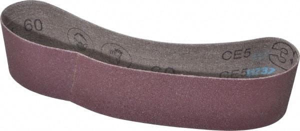 3M - 2" Wide x 18-15/16" OAL, 60 Grit, Aluminum Oxide Abrasive Belt - Aluminum Oxide, Medium, Coated, X Weighted Cloth Backing, Series 341D - Strong Tooling