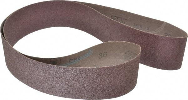 3M - 3" Wide x 72" OAL, 36 Grit, Aluminum Oxide Abrasive Belt - Aluminum Oxide, Very Coarse, Coated, X Weighted Cloth Backing, Series 341D - Strong Tooling