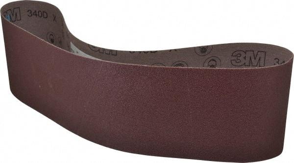 3M - 6" Wide x 48" OAL, 50 Grit, Aluminum Oxide Abrasive Belt - Aluminum Oxide, Coarse, Coated, X Weighted Cloth Backing, Series 340D - Strong Tooling
