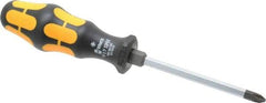 Wera - #2, 8" OAL, Demolition Phillips Screwdriver - 4" Blade Length, Hexagon Shank, Ergonomic Handle - Strong Tooling