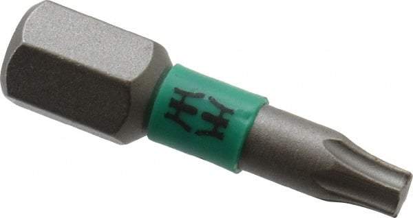 Wera - T15 Torx Bit - 1/4" Hex Drive, 1" OAL - Strong Tooling