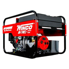 Winco Inc - 4-1/2 hr Full Load Time, 6 kW, Electric/Pull Start, Gasoline & Natural Gas Portable Power Generator - 7 Gal Tank, 32-3/4" Long x 22-1/2" Wide x 22" Deep, 389 cc Engine - Strong Tooling