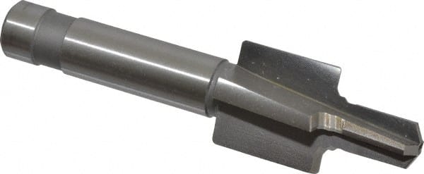 Made in USA - 7/16-20" Port, 0.888" Spotface Diam, 1/4" Tube Outside Diam, Reamer Pilot, Straight Shank, High Speed Steel Porting Tool - Strong Tooling