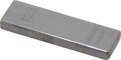 Mitutoyo - 0.123" Rectangular Steel Gage Block - Accuracy Grade 0, Includes Certificate of Inspection - Strong Tooling