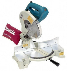 Makita - 15 Amp, 115 Volt, 4,600 RPM, 45° Left Single Bevel Miter Saw - 5/8" Arbor, 10" Blade Diam - Strong Tooling