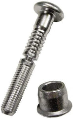 HUCK - Button Head Steel Lockbolt Blind Rivet - 1/2" to 5/8" Grip, 1/2" Head Diam, 1/4" Body Diam - Strong Tooling