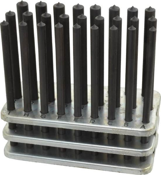 Value Collection - 26 Piece, Transfer Punch Set - Round Shank - Strong Tooling