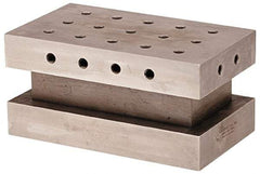 Suburban Tool - 3-1/2" Wide x 6" Deep x 3" High Steel Precision-Ground Angle Plate - Standard Plate, Machined Holes on Surface, Open End, Pair of Plates - Strong Tooling