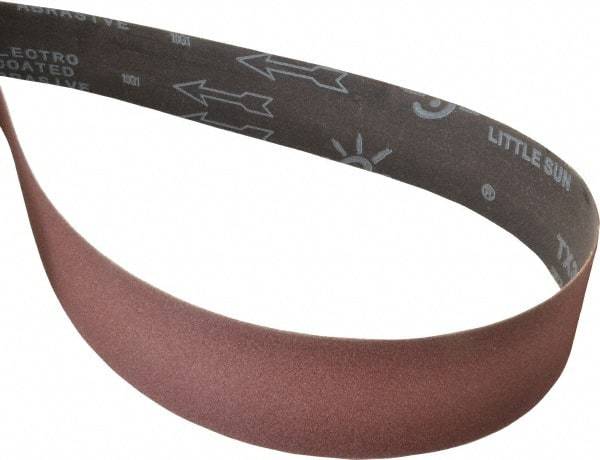 Tru-Maxx - 2" Wide x 132" OAL, 180 Grit, Aluminum Oxide Abrasive Belt - Aluminum Oxide, Very Fine, Coated, X Weighted Cloth Backing - Strong Tooling