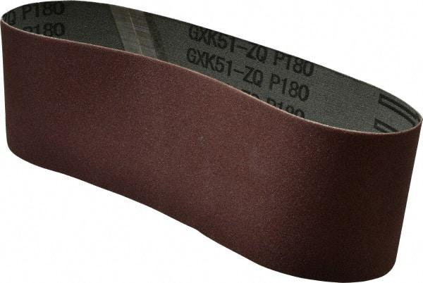 Tru-Maxx - 3" Wide x 21" OAL, 180 Grit, Aluminum Oxide Abrasive Belt - Aluminum Oxide, Very Fine, Coated, X Weighted Cloth Backing - Strong Tooling