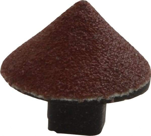 Superior Abrasives - 5/8" Diam 120 Grit 90° Included Angle Cone Center Lap - Aluminum Oxide, Fine Grade, Shank Mounted - Strong Tooling