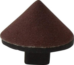 Superior Abrasives - 7/8" Diam 180 Grit 90° Included Angle Cone Center Lap - Aluminum Oxide, Very Fine Grade, Shank Mounted - Strong Tooling