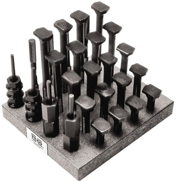 TE-CO - T-Nut & Stud Kits Stud Thread Sizes: 5/8-11 T-Slot Size (Inch): 5/8 - Strong Tooling