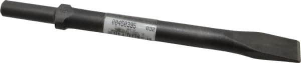 Made in USA - 1" Head Width, 12" OAL, Flat Chisel - Round Drive, Round Shank, Alloy Steel - Strong Tooling