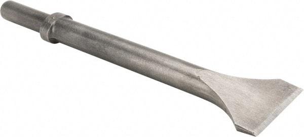 Made in USA - 2" Head Width, 12" OAL, Scaling Chisel - Round Drive, Round Shank, Alloy Steel - Strong Tooling