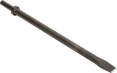 Made in USA - 1" Head Width, 18" OAL, Flat Chisel - Round Drive, Round Shank, Alloy Steel - Strong Tooling