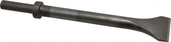 Made in USA - 2" Head Width, 12" OAL, 1/2" Shank Diam, Scaling Chisel - Round Drive, Round Shank, Alloy Steel - Strong Tooling