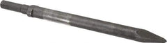 Made in USA - 12" OAL, 1/2" Shank Diam, Moil Point Chisel - Hex Drive, Hex Shank, Alloy Steel - Strong Tooling