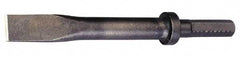 Made in USA - 1" Head Width, 12" OAL, Flat Chisel - Hex Drive, Hex Shank, Alloy Steel - Strong Tooling