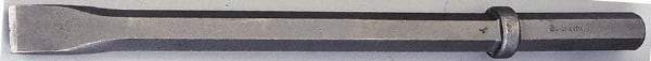 Made in USA - 24" OAL, 1-1/4" Shank Diam, Moil Point Chisel - Hex Drive, Hex Shank, Alloy Steel - Strong Tooling