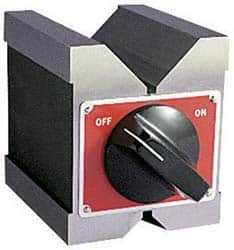 Starrett - 6.35 to 1-3/4" Capacity, 90° Angle, Hardened Steel V-Block - 3" Long x 2-1/2" Wide x 3" High, Sold as Individual - Strong Tooling