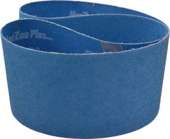 Norton - 4" Wide x 36" OAL, 60 Grit, Zirconia Alumina Abrasive Belt - Zirconia Alumina, Medium, Coated, X Weighted Cloth Backing, Series R823 - Strong Tooling