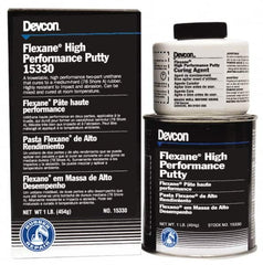 Devcon - 1 Lb Kit Black Butyl Rubber Putty - 120°F (Wet), 180°F (Dry) Max Operating Temp, 15 min Tack Free Dry Time - Strong Tooling