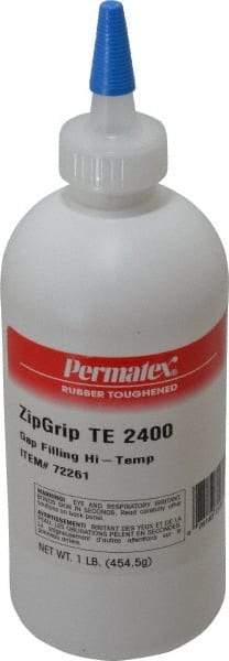 Devcon - 1 Lb Bottle Clear Instant Adhesive - Series TE 2400, 30 sec Working Time, Bonds to Metal, Plastic & Rubber - Strong Tooling