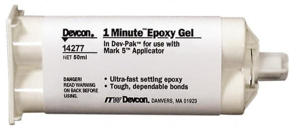 Devcon - 50 mL Cartridge Two Part Epoxy - 45 sec Working Time, 1,600 psi Shear Strength - Strong Tooling