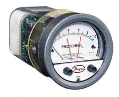 Dwyer - 25 Max psi, 2% Accuracy, NPT Thread Photohelic Pressure Switch - 1/8 Inch Thread, -1/2 to 1/2 Inch Water Column, 120°F Max - Strong Tooling