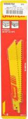 Starrett - 6" Long x 3/4" Thick, Bi-Metal Reciprocating Saw Blade - Straight Profile, 6 TPI, Toothed Edge, Universal Shank - Strong Tooling