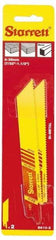 Starrett - 6" Long x 3/4" Thick, Bi-Metal Reciprocating Saw Blade - Straight Profile, 10 TPI, Toothed Edge, Universal Shank - Strong Tooling