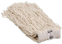 Rubbermaid - 1" White Head Band, Large Rayon Cut End Mop Head - 4 Ply, Side Loading Connection, Use for Finishing - Strong Tooling