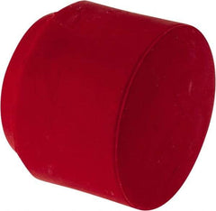 Made in USA - 2" Face Diam, Grade Medium, Red Hammer Replacement Tip - Vinyl - Strong Tooling