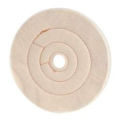 Dico - 8" Diam x 1/2" Thick Unmounted Buffing Wheel - Cushion Sewn, 1" Arbor Hole, Medium Density - Strong Tooling