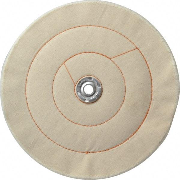 Dico - 10" Diam x 1/2" Thick Unmounted Buffing Wheel - Cushion Sewn, 1" Arbor Hole, Medium Density - Strong Tooling