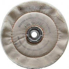 Dico - 6" Diam x 3/4" Thick Unmounted Buffing Wheel - Cushion Sewn, 1/2" Arbor Hole, Medium Density - Strong Tooling