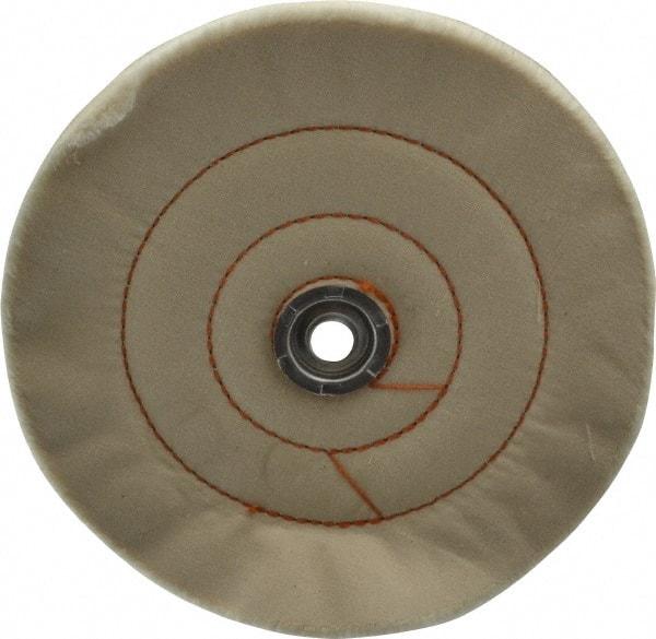 Dico - 8" Diam x 3/4" Thick Unmounted Buffing Wheel - Cushion Sewn, 1/2" Arbor Hole, Medium Density - Strong Tooling