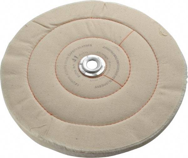 Dico - 10" Diam x 3/4" Thick Unmounted Buffing Wheel - Cushion Sewn, 1/2" Arbor Hole, Medium Density - Strong Tooling