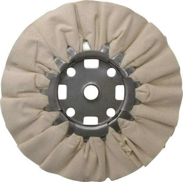 Divine Brothers - 8" Diam x 1/2" Thick Unmounted Buffing Wheel - Ventilated Bias Cut, 5/8" Arbor Hole - Strong Tooling