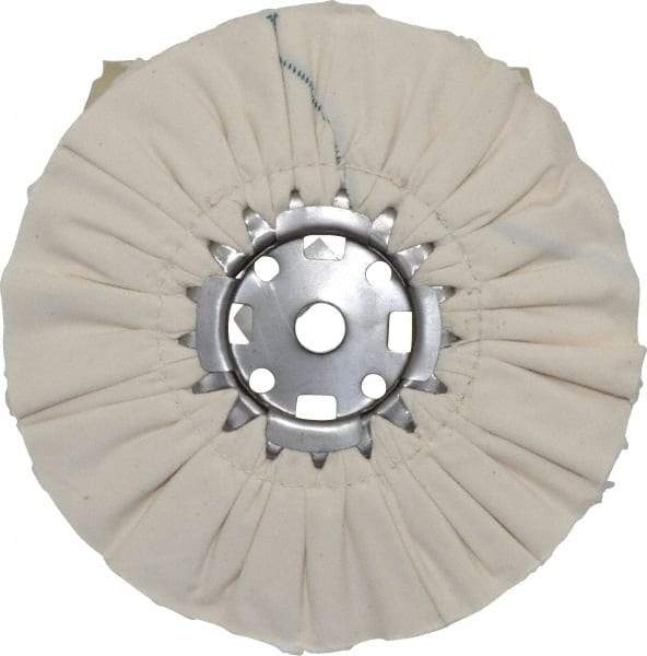 Divine Brothers - 10" Diam x 1/2" Thick Unmounted Buffing Wheel - Ventilated Bias Cut, 3/4" Arbor Hole - Strong Tooling